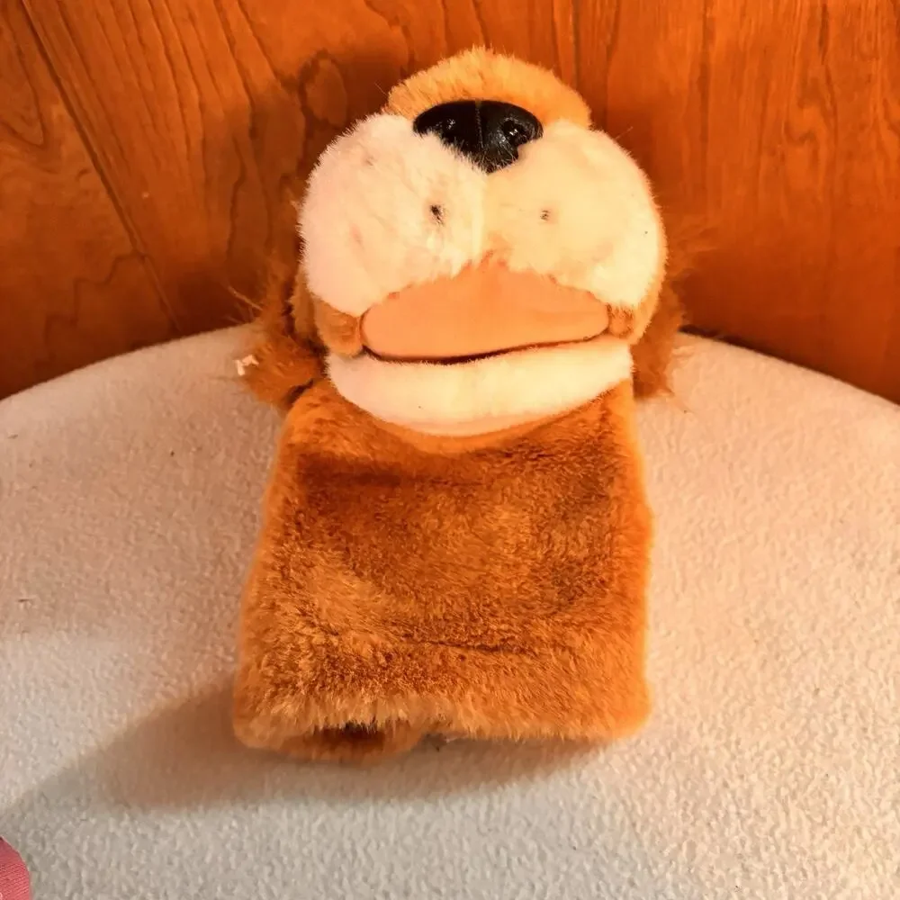 Russ Lion Hand Puppet Plush Brown Mane Soft Stuffed Animal Toy Vintage